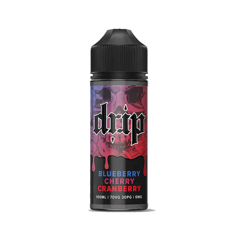 Drip Blueberry Cherry Cranberry orginalflaska mot vit bakgrund