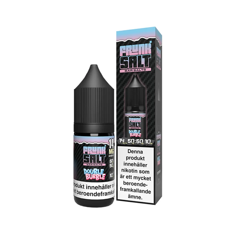 E-juice Frunk Bar Salt Double Bubble 14 mg 10 ml med flaska och kartong