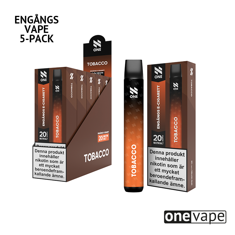 N One Engångs Vape - Tobacco (5-Pack)