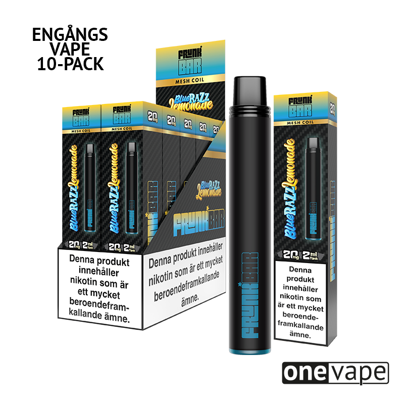 Frunk Bar Mesh Engångs Vape - Blue Razz Lemonade (10-Pack)