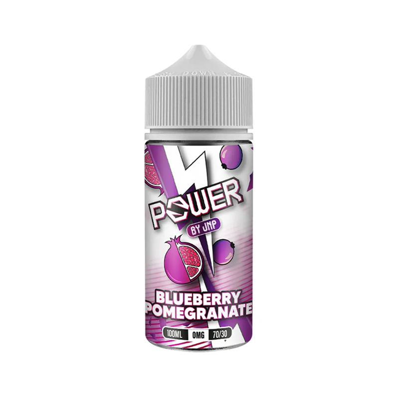 Power by jnp Blueberry Pomegranate originalflaska mot vit bakgrund
