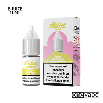 Arius Bar Salt - Melon Bubblegum (10ml, Nic Salt)