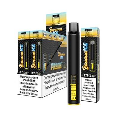 Frunk Bar Mesh Banana Ice engångsvape 10-pack, förfyllda vapes med nikotin och 2 ml e-vätska.