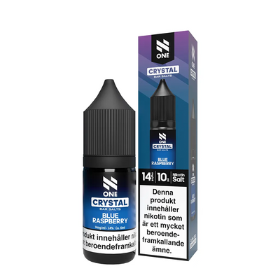 E-juice N One Bar Salts Blue Raspberry 14 mg 10 ml med flaska och kartong