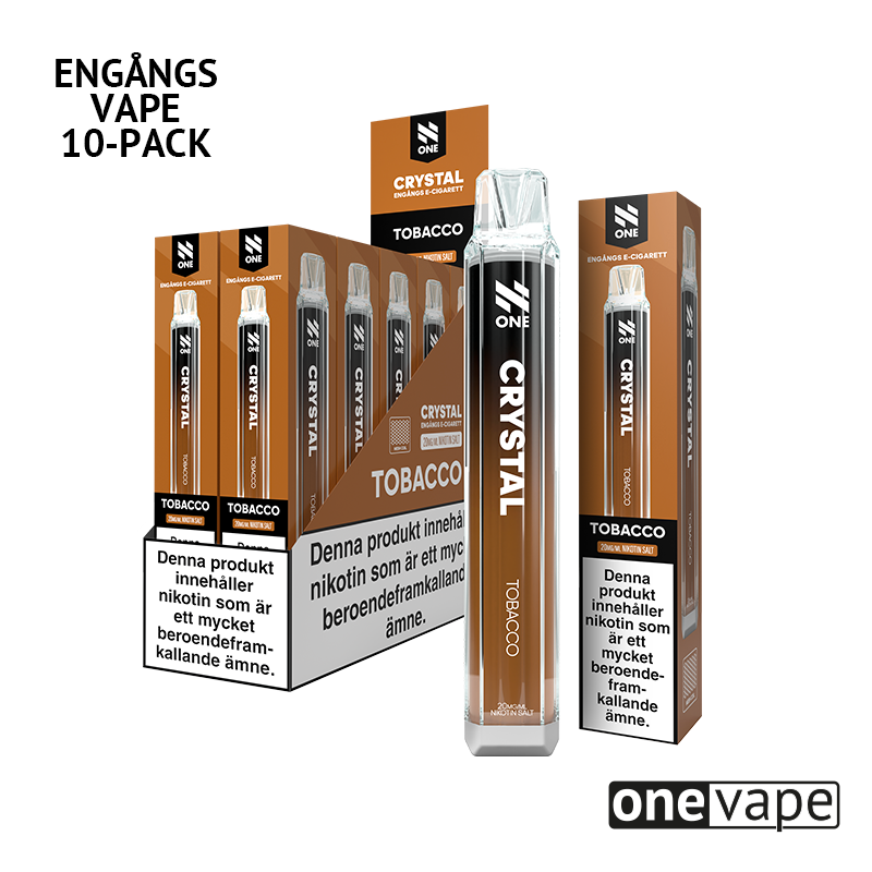 N One Crystal Mesh Engångs Vape - Tobacco (10-Pack)