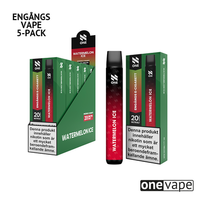 N One Engångs Vape - Watermelon Ice (5-Pack)