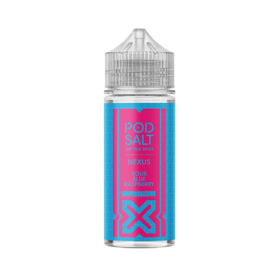 nexus Sour Blue Raspberry originalflaska mot vit bakgrund