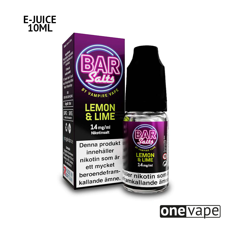 Bar Salts - Lemon & Lime (10ml, Nic Salt)