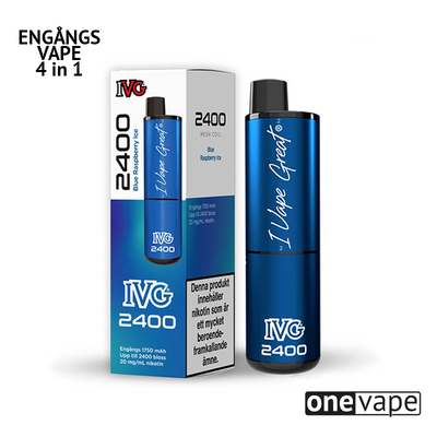 IVG 2400 4in1 Mesh Engångs Vape - Blue Raspberry Ice