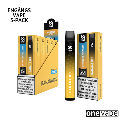 N One Engångs Vape - Banana Ice (5-Pack)