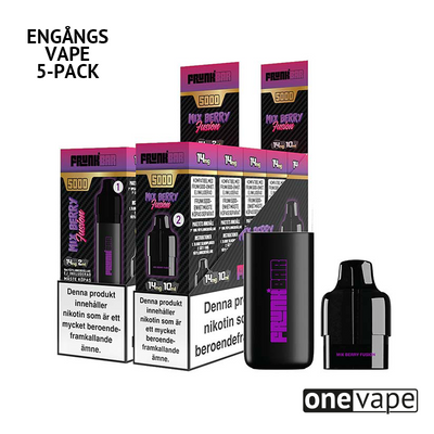 Frunk 5000 Engångs Vape - Mix Berry Fusion (5-Pack)