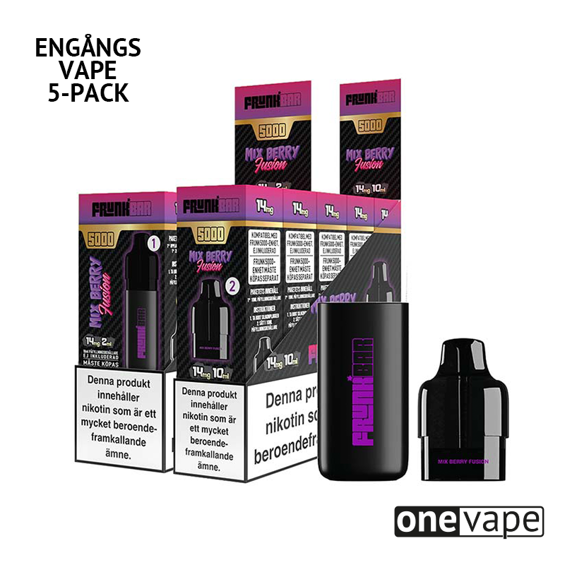 Frunk 5000 Engångs Vape - Mix Berry Fusion (5-Pack)