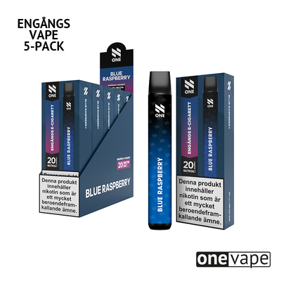 N One Engångs Vape - Blue Raspberry (5-Pack)