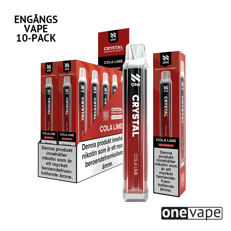 N One Crystal Mesh Engångs Vape - Cola Lime (10-Pack)