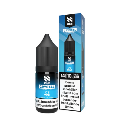 E-juice N One Bar Salts Ice Mint 14 mg 10 ml med flaska och kartong