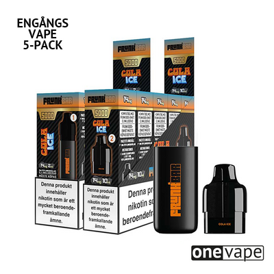 Frunk 5000 Engångs Vape - Cola Ice (5-Pack)