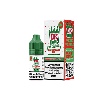 DK Salts Watermelon Ice flaska bredvid orginalförpackning