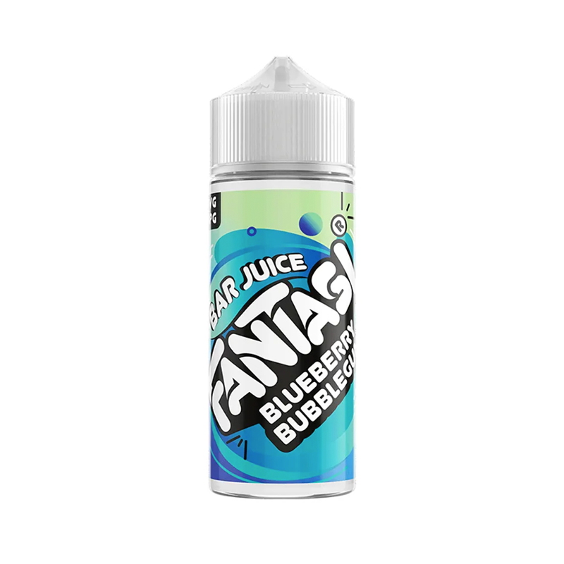 fantasi Blueberry Bubblegum originalflaska mot vit bakgrund