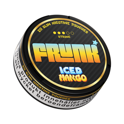 Vitt snus Frunk Slim Iced Mango 9 mg med dosa