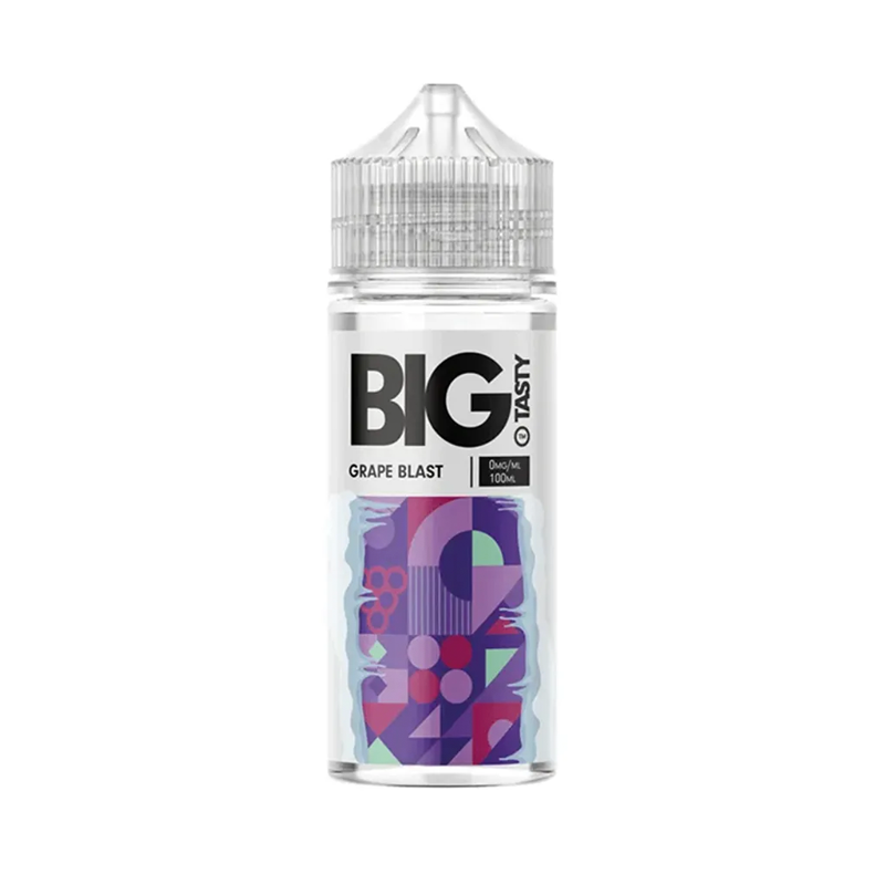 big tasty Grape Blast originalflaska mot vit bakgrund