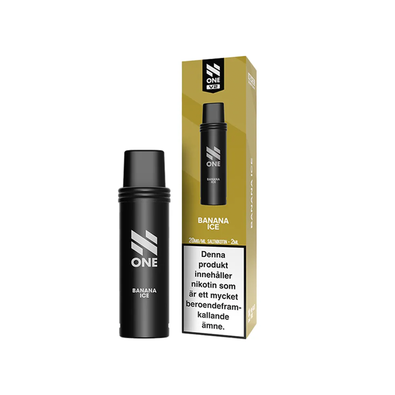 N One Mesh Pod V2 Banana Ice bredvid originalförpackning