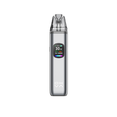 OXVA Xlim PRO 2 i färgen Titanium Grey – e-cigarett med display, transparent pod och stilren titangrå design