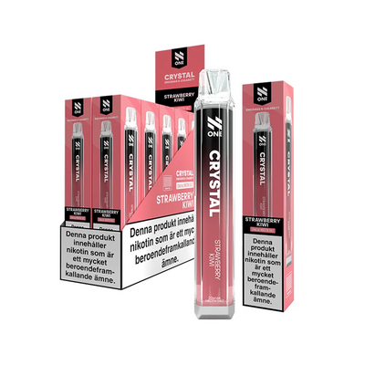 N One Crystal Mesh Strawberry Kiwi engångsvape 10-pack, förfyllda vapes med nikotin och 2 ml e-vätska.