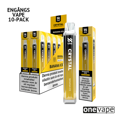 N One Crystal Mesh Engångs Vape - Banana Ice (10-Pack)