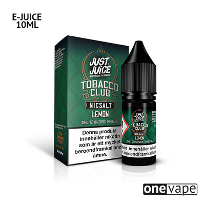 Just Juice Tobacco Club - Lemon (10ml, Nic Salt)