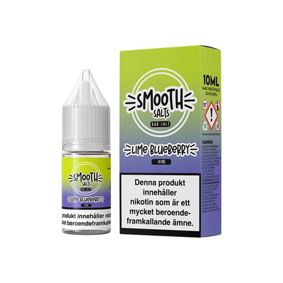 Smooth Salts Lime Blueberry Flaska bredvid originalförpackning