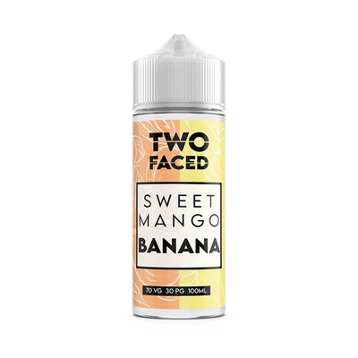 two faced Sweet Mango Banana orginalflaska mot vit bakgrund