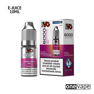 IVG 6000 - Raspberry Peach Bliss (10ml, Nic Salt)