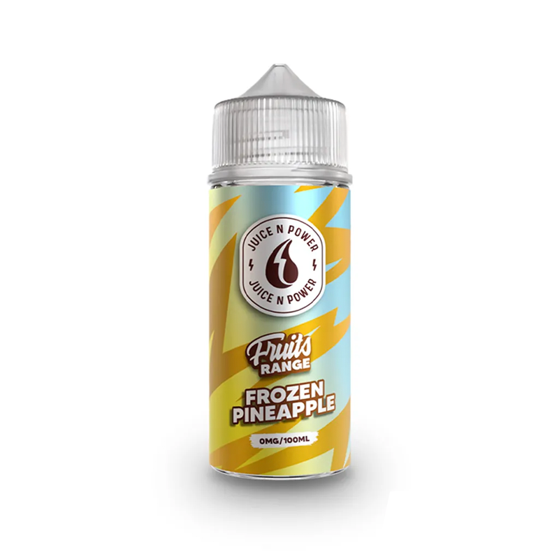Juice N Power Frozen Pineapple originalflaska mot vit bakgrund