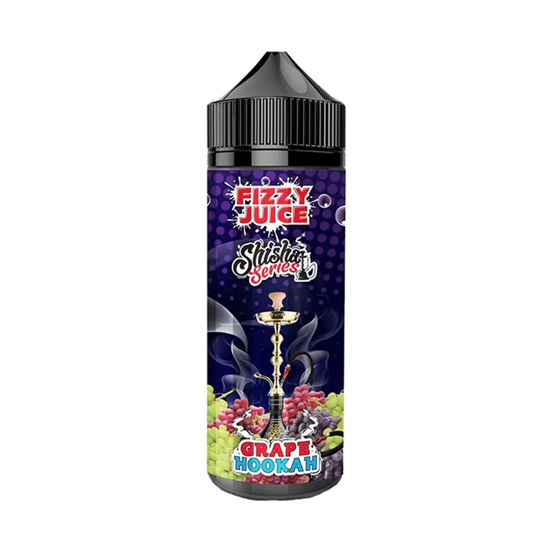 fizzy Shisha Grape Hookah originalflaska mot vit bakgrund