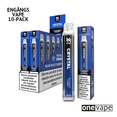 N One Crystal Mesh Engångs Vape - Blue Razz Cherry (10-Pack)