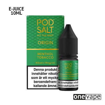 Pod Salt Origin - Menthol Tobacco (10ml, Nic Salt)
