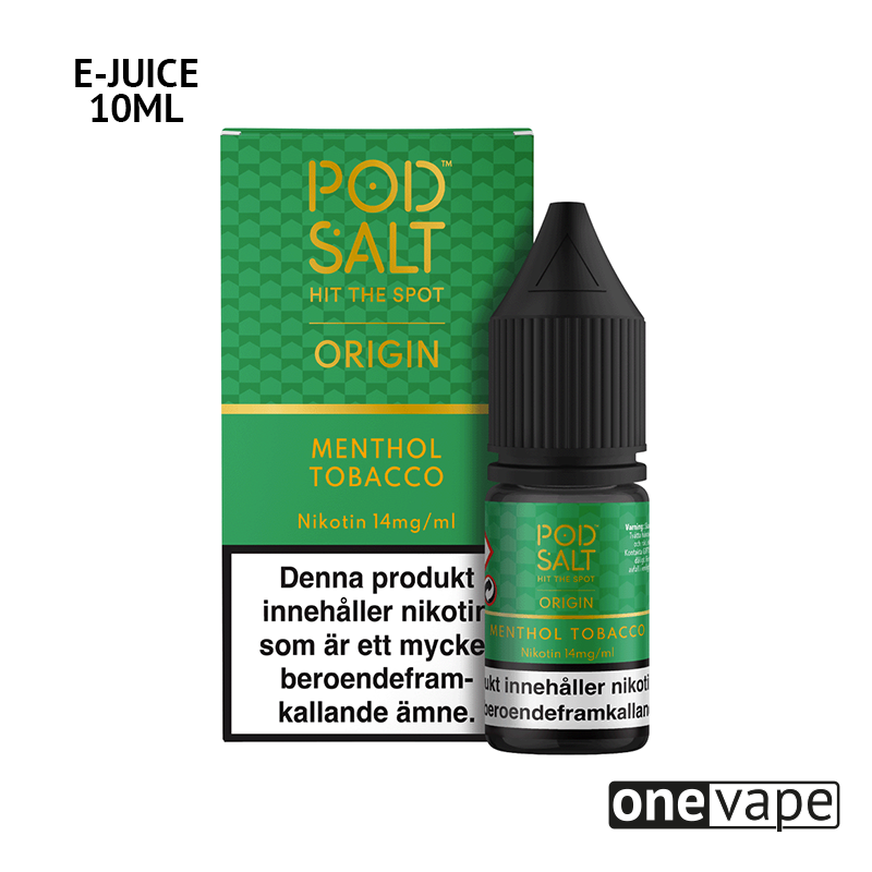 Pod Salt Origin - Menthol Tobacco (10ml, Nic Salt)