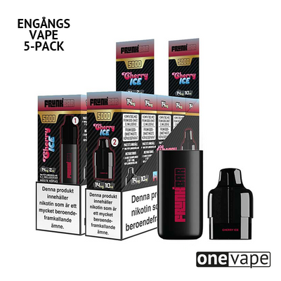 Frunk 5000 Engångs Vape - Cherry Ice (5-Pack)