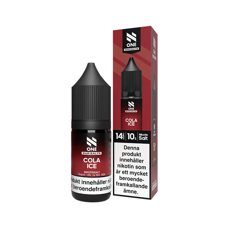 E-juice N One Bar Salts Cola Ice 14 mg 10 ml med flaska och kartong