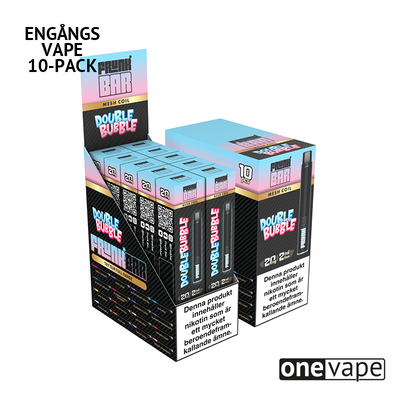 Frunk Bar Mesh Engångs Vape - Double Bubble (10-Pack)
