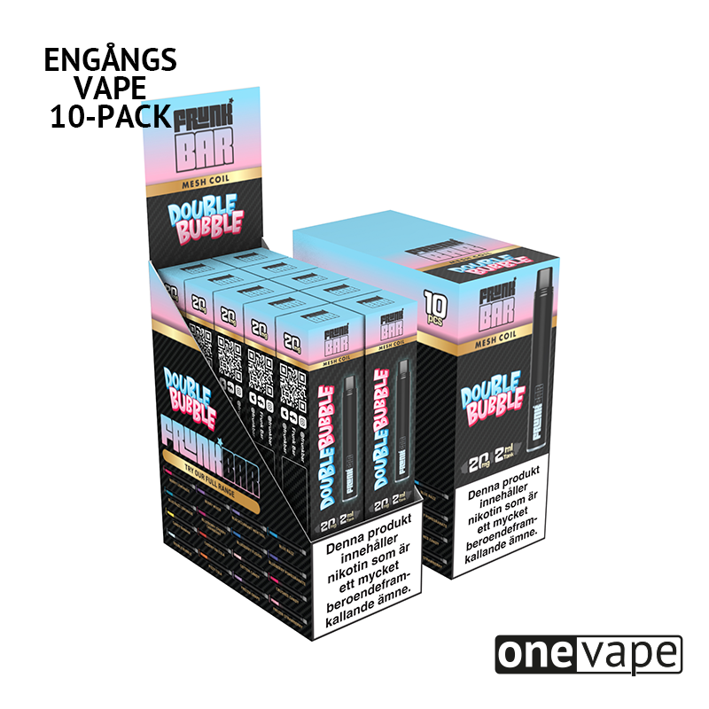 Frunk Bar Mesh Engångs Vape - Double Bubble (10-Pack)