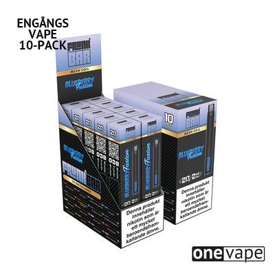 Frunk Bar Mesh Engångs Vape - Blueberry Fusion (10-Pack)