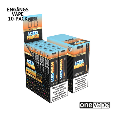 Frunk Bar Mesh Engångs Vape - Iced Mango (10-Pack)