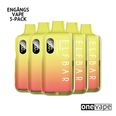 Elfbar 6K Engångs Vape - Triple Mango (5-Pack)