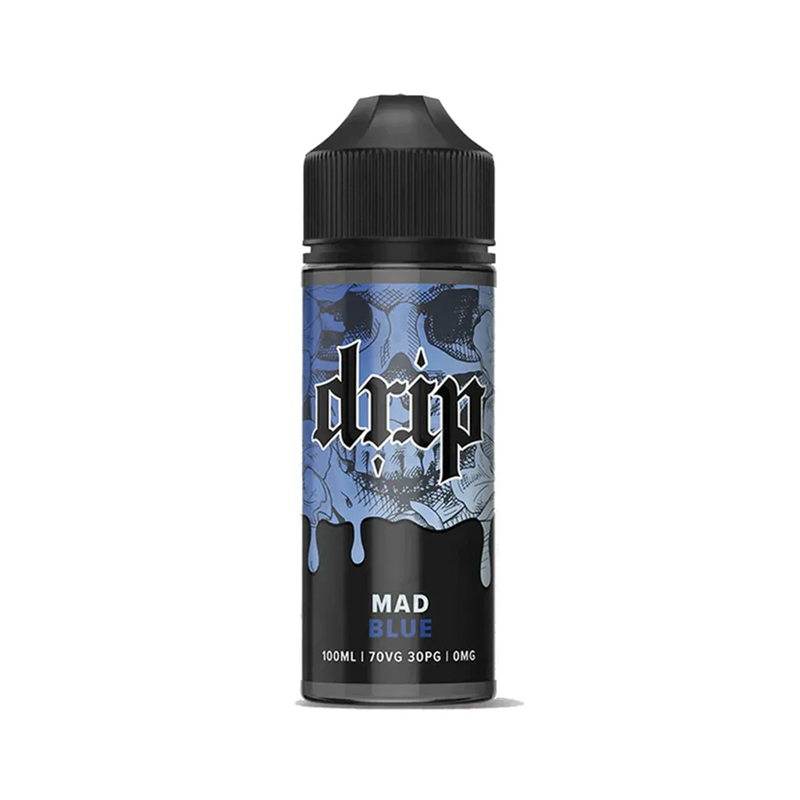 Drip Mad Blue orginalflaska mot vit bakgrund