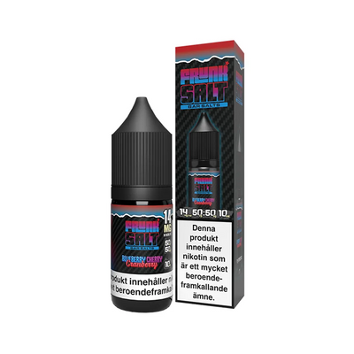 E-juice Frunk Bar Salt Blueberry Cherry Cranberry 14 mg 10 ml med flaska och kartong