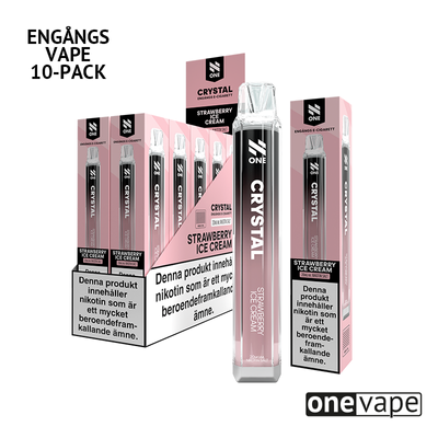 N One Crystal Mesh Engångs Vape - Strawberry Ice Cream (10-Pack)