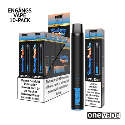 Frunk Bar Mesh Engångs Vape - Blueberry Peach Ice (10-Pack)