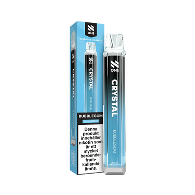 Engångsvape N One Crystal Bubblegum bredvid originalförpackning