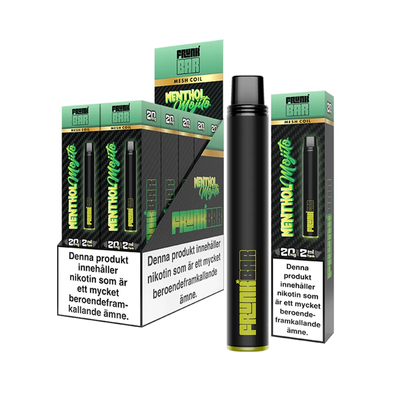 Frunk Bar Mesh Menthol Mojito engångsvape 10-pack, förfyllda vapes med nikotin och 2 ml e-vätska.